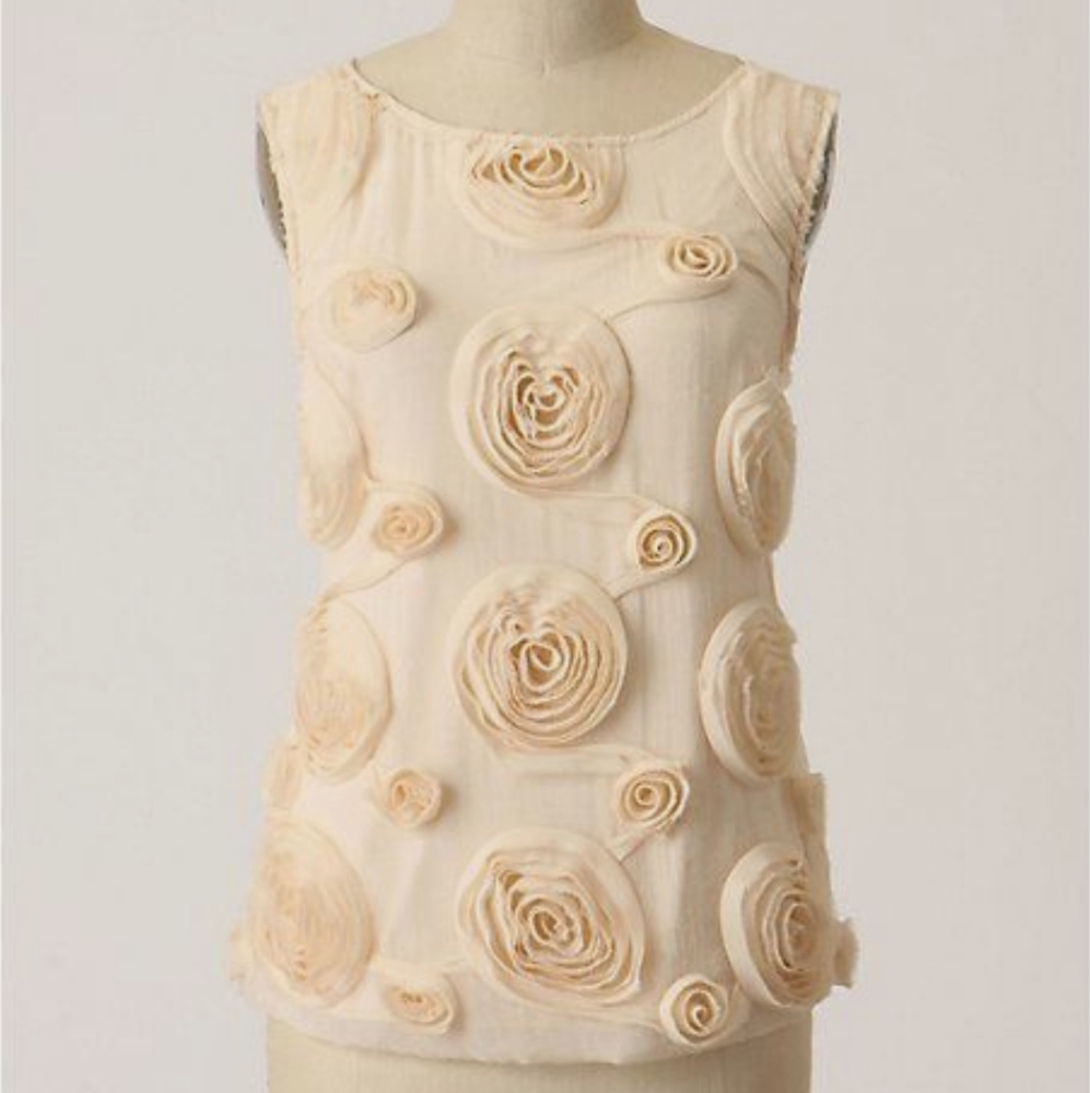 ANTHROPOLOGIE'S YOANA BARASCHI PINWHEEL TOP - Picture 1 of 7
